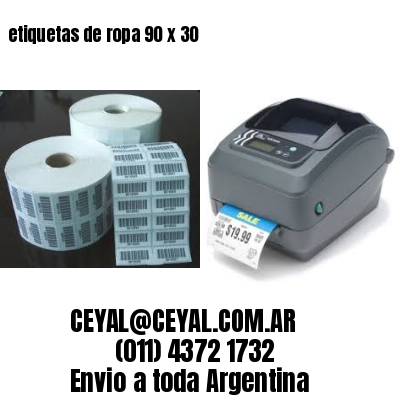 etiquetas de ropa 90 x 30