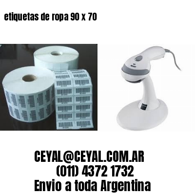 etiquetas de ropa 90 x 70