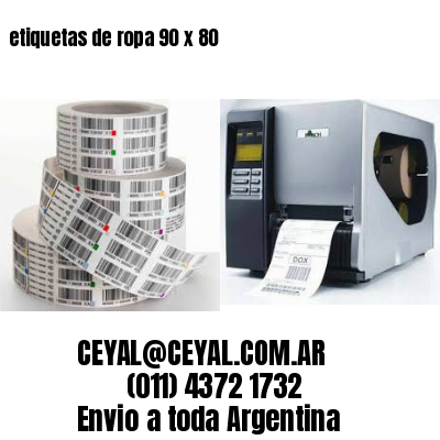 etiquetas de ropa 90 x 80