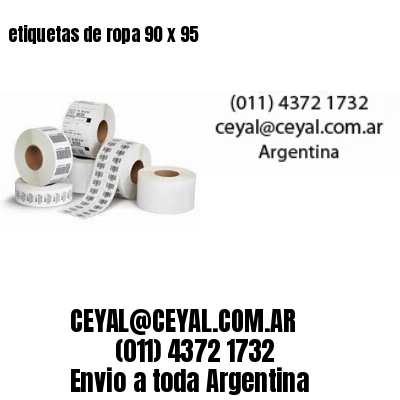 etiquetas de ropa 90 x 95