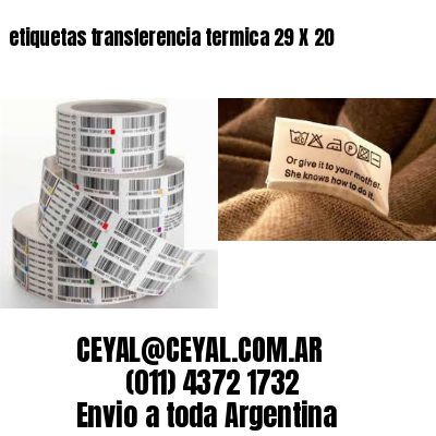etiquetas transferencia termica 29 X 20