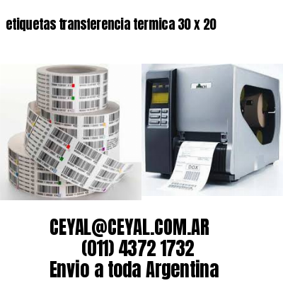 etiquetas transferencia termica 30 x 20