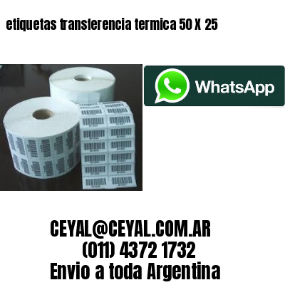 etiquetas transferencia termica 50 X 25