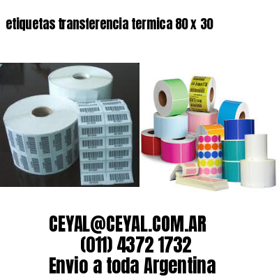 etiquetas transferencia termica 80 x 30