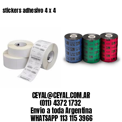 stickers adhesivo 4 x 4