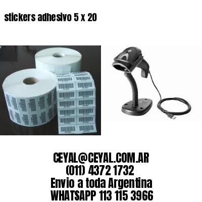 stickers adhesivo 5 x 20