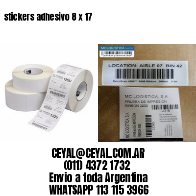 stickers adhesivo 8 x 17
