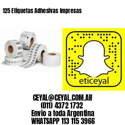 125 Etiquetas Adhesivas Impresas