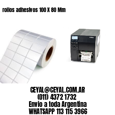 rollos adhesivos 100 X 80 Mm