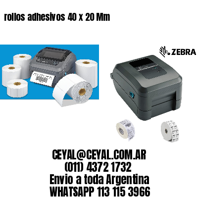 rollos adhesivos 40 x 20 Mm