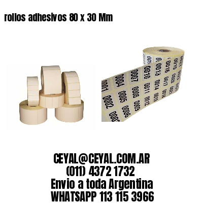 rollos adhesivos 80 x 30 Mm