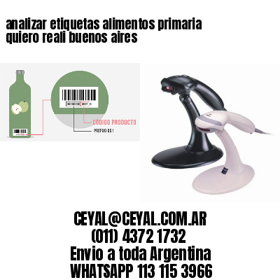 analizar etiquetas alimentos primaria quiero reali buenos aires