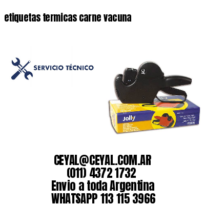 etiquetas termicas carne vacuna