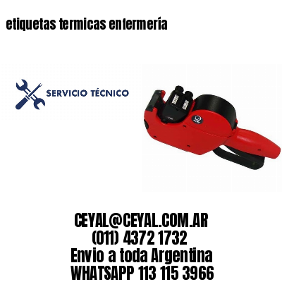 etiquetas termicas enfermería