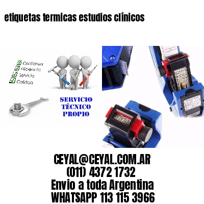 etiquetas termicas estudios clínicos