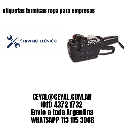 etiquetas termicas ropa para empresas