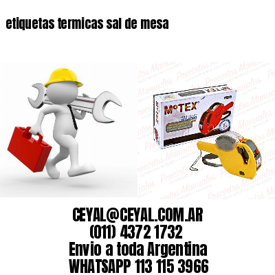 etiquetas termicas sal de mesa