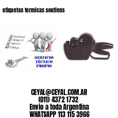 etiquetas termicas soutiens