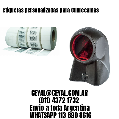 etiquetas personalizadas para Cubrecamas