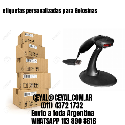 etiquetas personalizadas para Golosinas