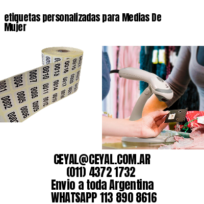 etiquetas personalizadas para Medias De Mujer