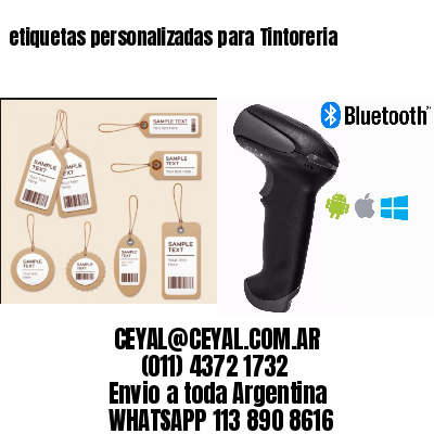 etiquetas personalizadas para Tintoreria