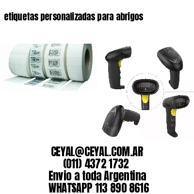 etiquetas personalizadas para abrigos