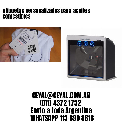 etiquetas personalizadas para aceites comestibles