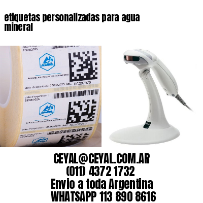 etiquetas personalizadas para agua mineral