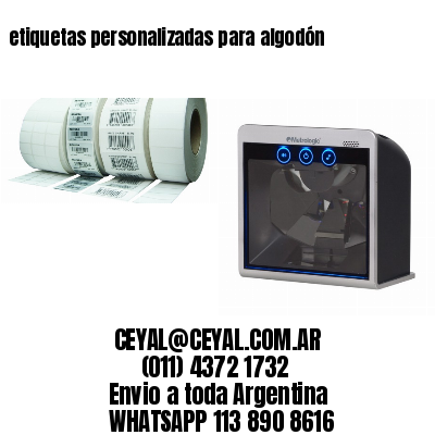 etiquetas personalizadas para algodón