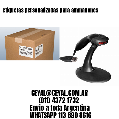 etiquetas personalizadas para almhadones