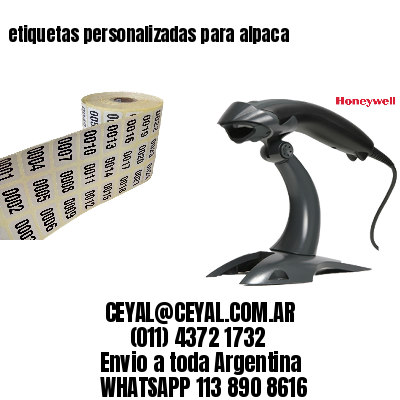 etiquetas personalizadas para alpaca