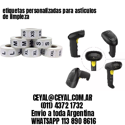 etiquetas personalizadas para astículos de limpieza