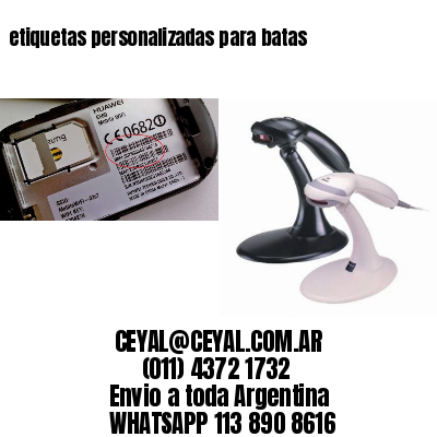 etiquetas personalizadas para batas