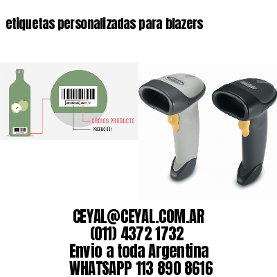 etiquetas personalizadas para blazers