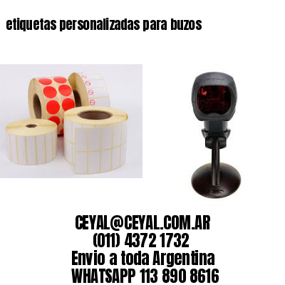 etiquetas personalizadas para buzos