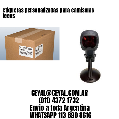 etiquetas personalizadas para camisolas teens