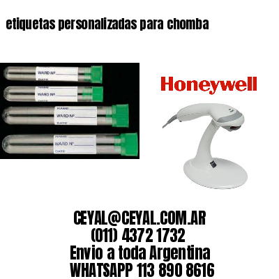 etiquetas personalizadas para chomba