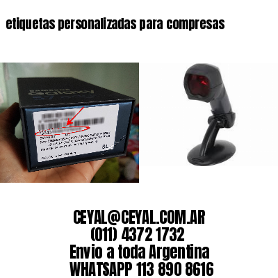 etiquetas personalizadas para compresas