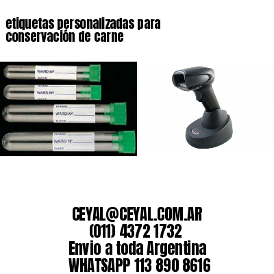 etiquetas personalizadas para conservación de carne