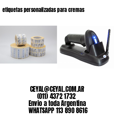 etiquetas personalizadas para cremas