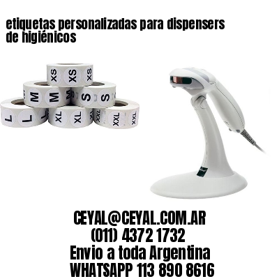 etiquetas personalizadas para dispensers de higiénicos