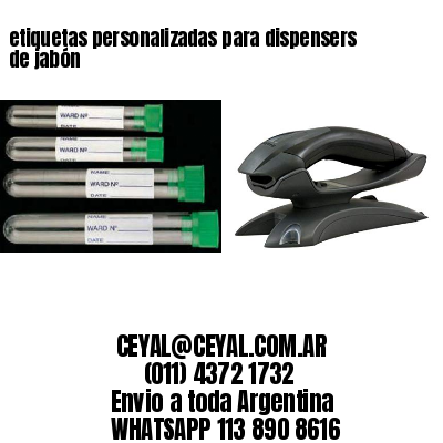 etiquetas personalizadas para dispensers de jabón