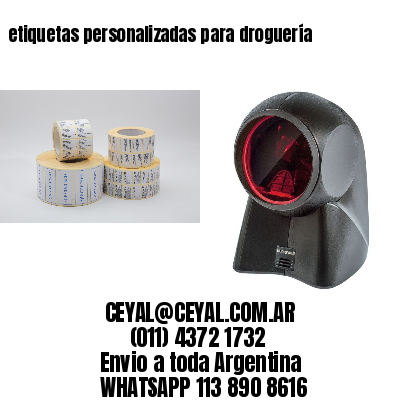 etiquetas personalizadas para droguería