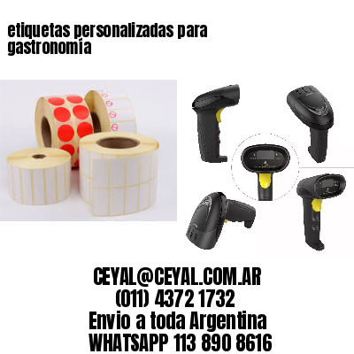 etiquetas personalizadas para gastronomía