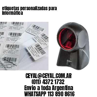 etiquetas personalizadas para informática