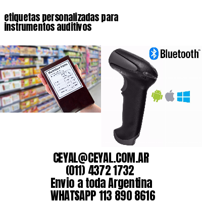 etiquetas personalizadas para instrumentos auditivos