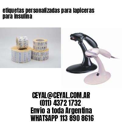 etiquetas personalizadas para lapiceras para insulina