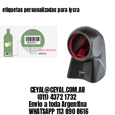 etiquetas personalizadas para lycra