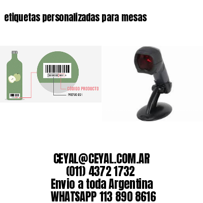 etiquetas personalizadas para mesas